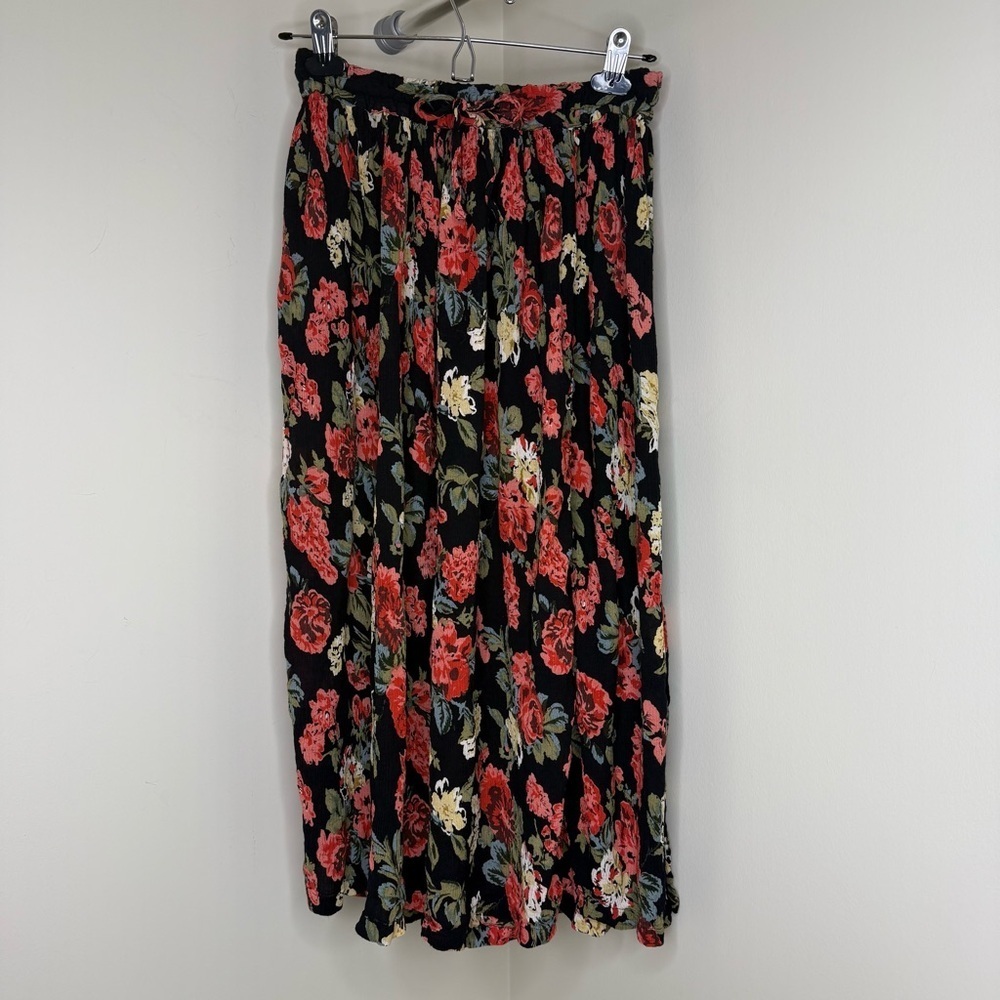 Vintage Principles Floral Maxi Skirt | 1980s Rare find | Cottagecore Rose Design